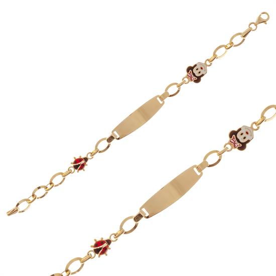 İsim Yazılabilir Çocuk Bileklik 14 Ayar Altın