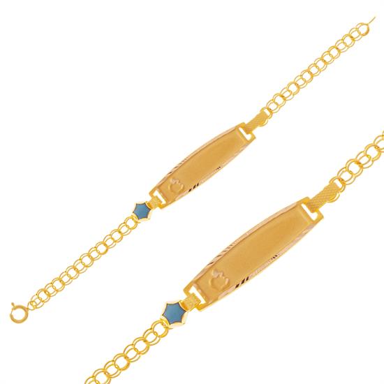 İsim Yazılabilir Çocuk Bileklik 14 Ayar Altın