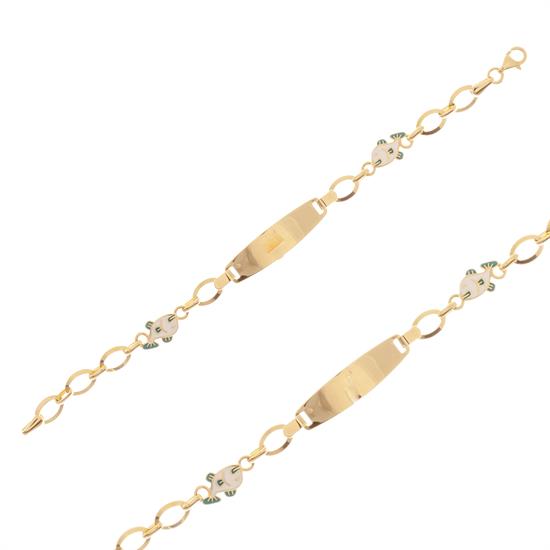 İsim Yazılabilir Çocuk Bileklik 14 Ayar Altın