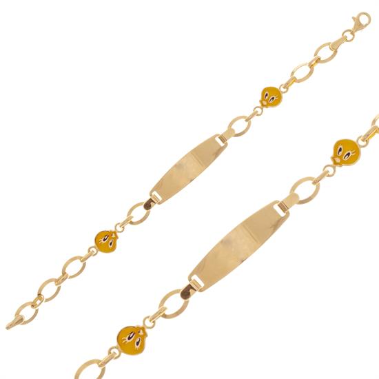 İsim Yazılabilir Çocuk Bileklik 14 Ayar Altın