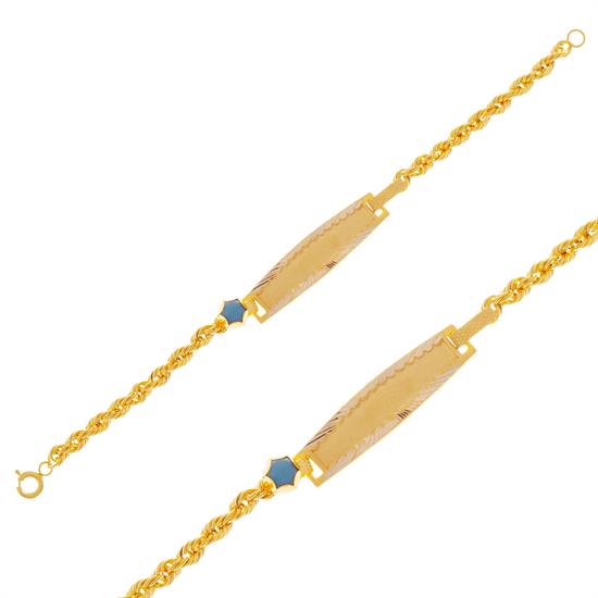 İsim Yazılabilir Çocuk Bileklik 14 Ayar Altın