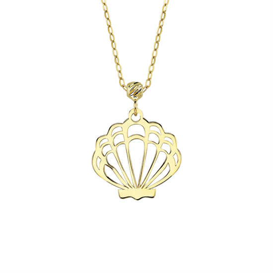 İstiridye 14 Ayar Altın Kolye