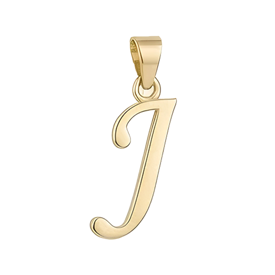 J Harfi El Yazısı 14 Ayar Kolye Ucu
