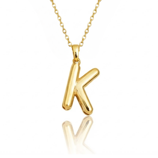 K Harfi Balon Model 14 Ayar Altın Kolye