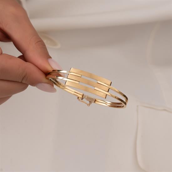 Kaburga Model 14 Ayar Altın Kelepçe