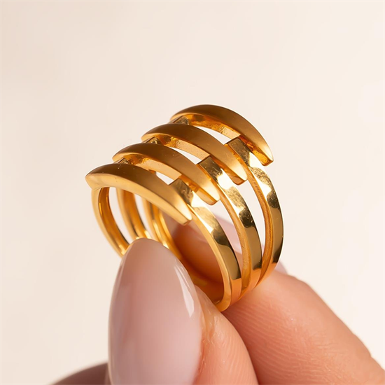 Kaburga Model  Yüzük 14 Ayar Altın