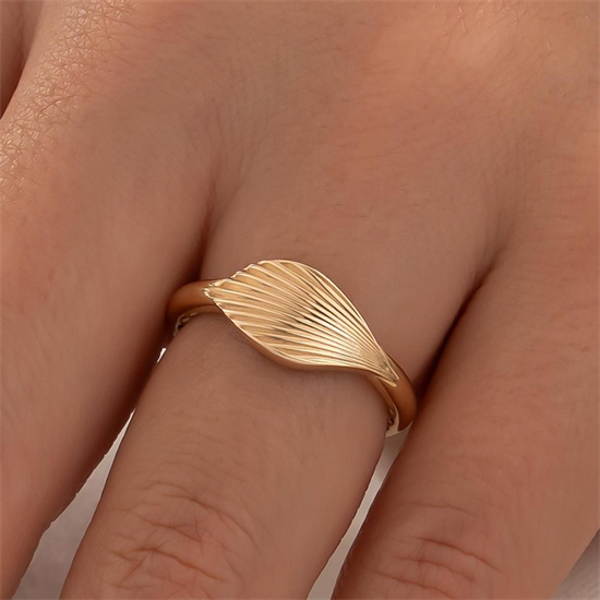 Kalemli 14 Ayar Altın Yüzük