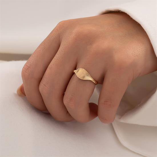 Kalemli 14 Ayar Altın Yüzük