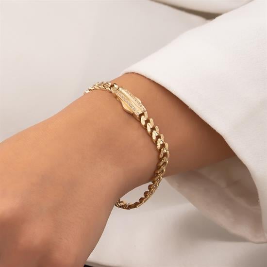 Kalemli Gurmet 14 Ayar Altın Bileklik