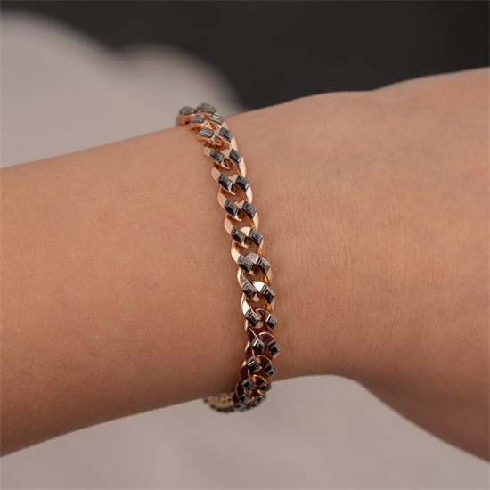 Kalemli Gurmet 14 Ayar Rose Altın Bileklik