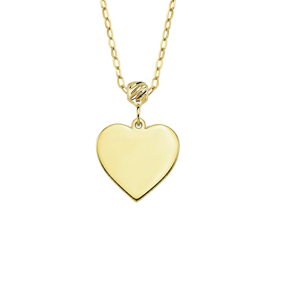 Dorikalı Minimal Kalp 14 Ayar Altın Kolye