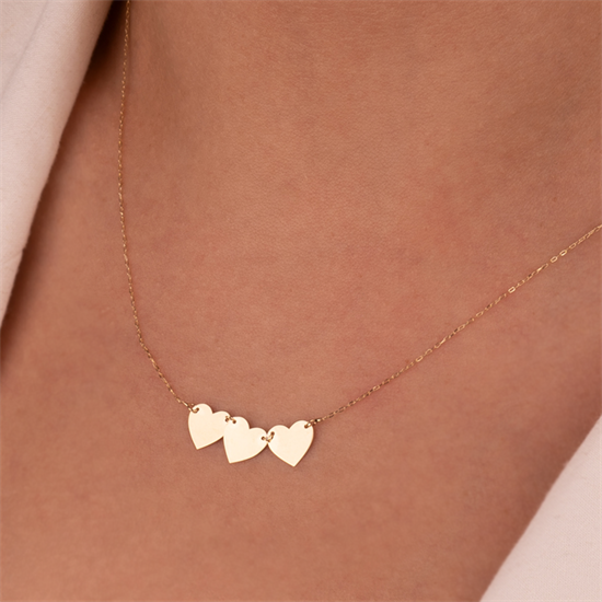 Kalpli 14 Ayar Altın Minimal Kolye