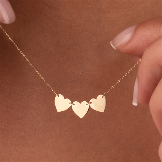 Kalpli 14 Ayar Altın Minimal Kolye