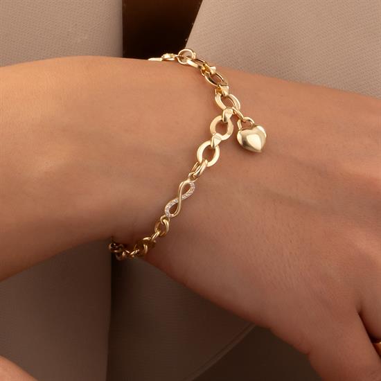 Kalpli Kalın Ataç 14 Ayar Bileklik