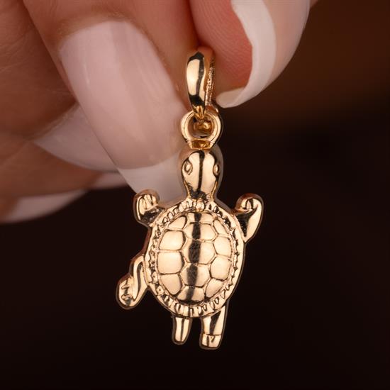 Kaplumbağa 14 Ayar Kolye Ucu