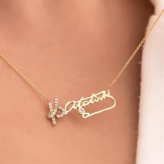 Kemal Atatürk İmzalı 14 Ayar Altın Kolye