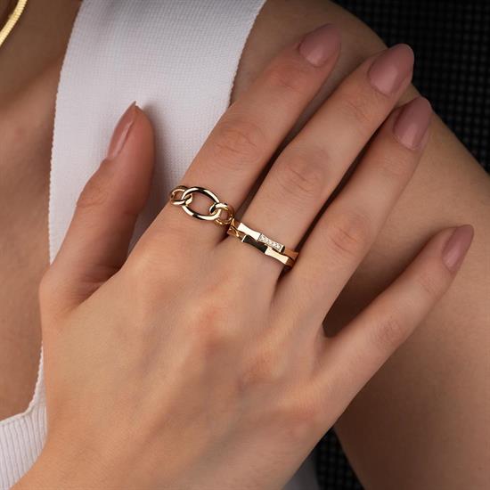 Köşeli Spor 14 Ayar Altın Yüzük