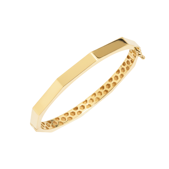 Köşeli Taşsız Spor 14 Ayar Altın Kelepçe