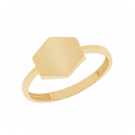 Köşeli Taşsız Spor 14 Ayar Altın Yüzük