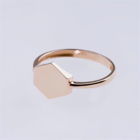 Köşeli Taşsız Spor 14 Ayar Altın Yüzük