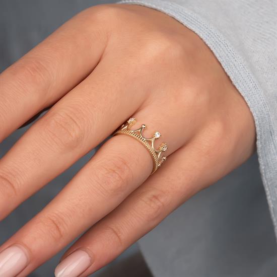 Kral Tacı 14 Ayar Altın Yüzük