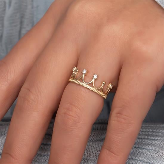 Kral Tacı 14 Ayar Altın Yüzük