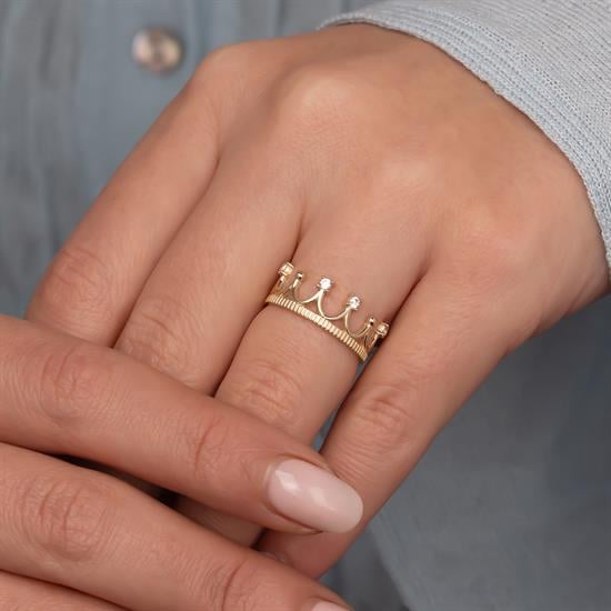 Kral Tacı 14 Ayar Altın Yüzük