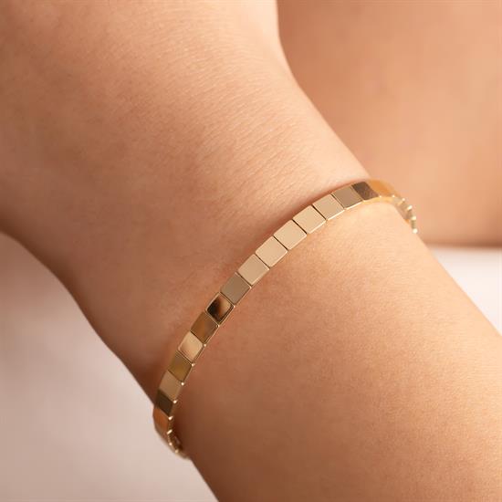 Küp Model 14 Ayar Altın Kelepçe