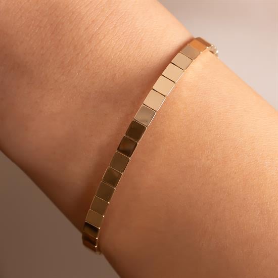 Küp Model 14 Ayar Altın Kelepçe