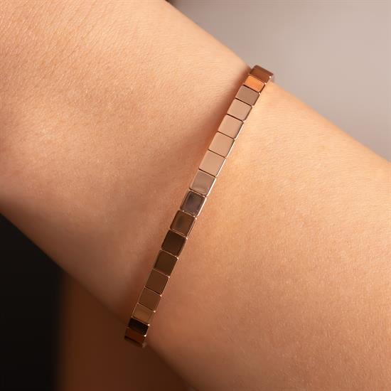 Küp Model 14 Ayar Rose Altın Kelepçe