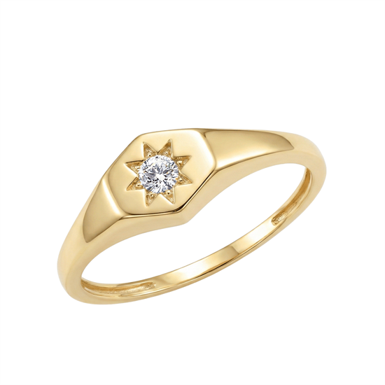 Kutup Yıldızı 14 Ayar Çıtır Altın Yüzük