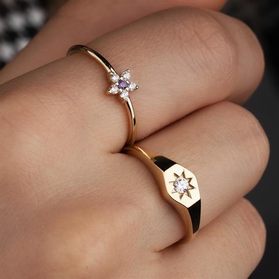 Kutup Yıldızı 14 Ayar Çıtır Altın Yüzük