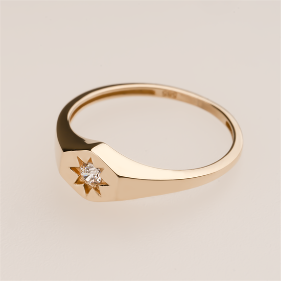 Kutup Yıldızı 14 Ayar Çıtır Altın Yüzük