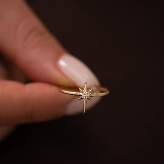 Kuzey Yıldızı 14 Ayar Altın Yüzük 