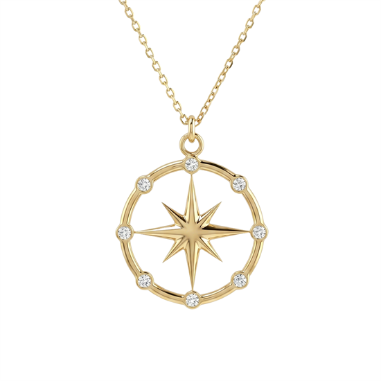 Kuzey Yıldızı Kolye 14 Ayar Altın