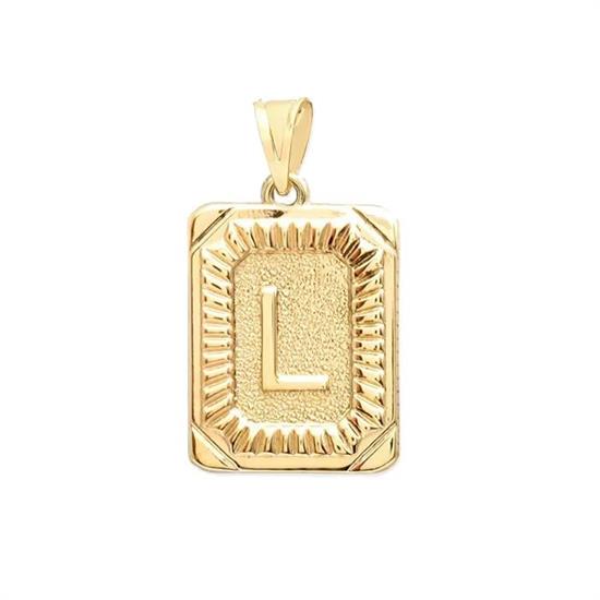 L Harfi 14 Ayar Altın Kolye Ucu