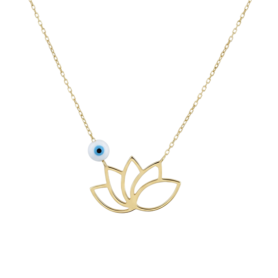 Lotus Kolye 14 Ayar Altın