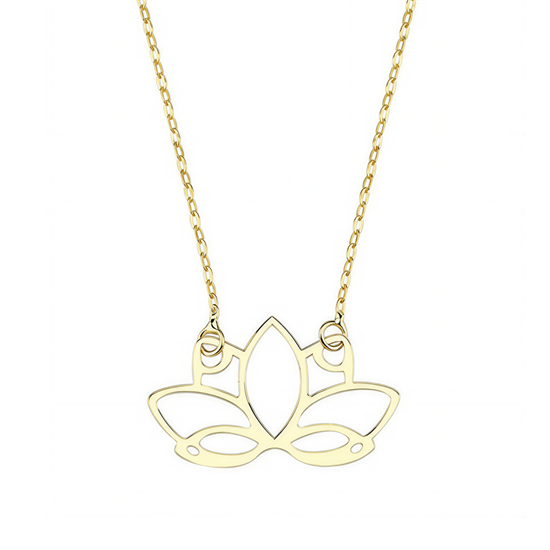 Lotus Minimal 14 Ayar Altın Kolye