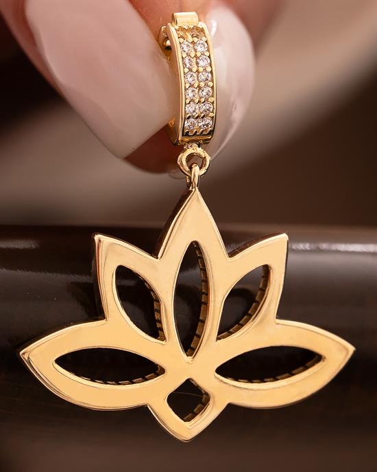 Lotus 14 Ayar Kolye Ucu