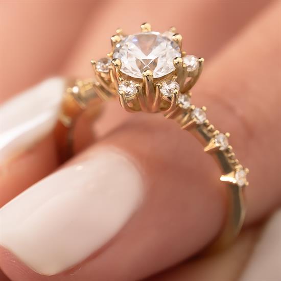 Lotus Çiçeği 14 Ayar Altın Yüzük