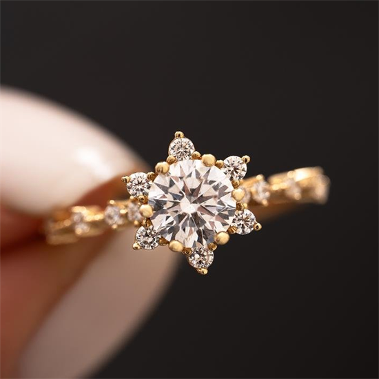 Lotus Çiçeği 14 Ayar Altın Yüzük