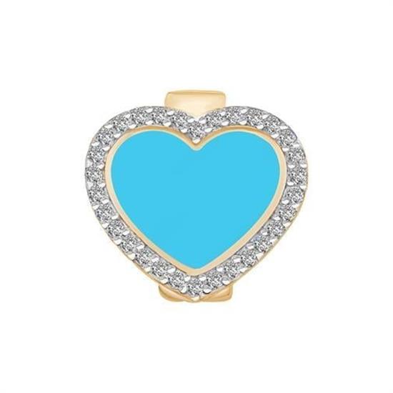 Mavi Kalp 9Mm Bileklik Charm
