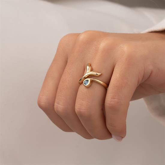 Cetaş Aqualis Yüzük 14 Ayar Altın