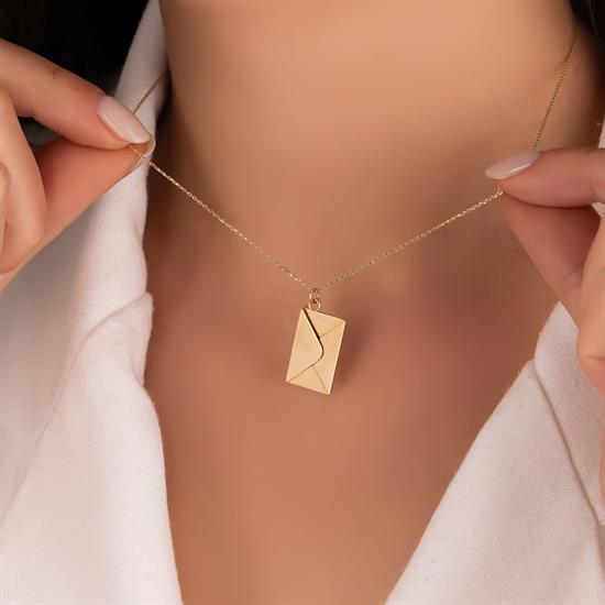 Mektup 14 Ayar Altın Kolye