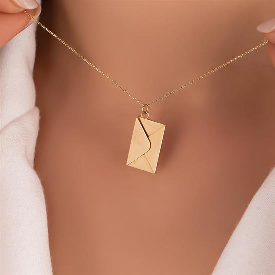 Mektup 14 Ayar Altın Kolye