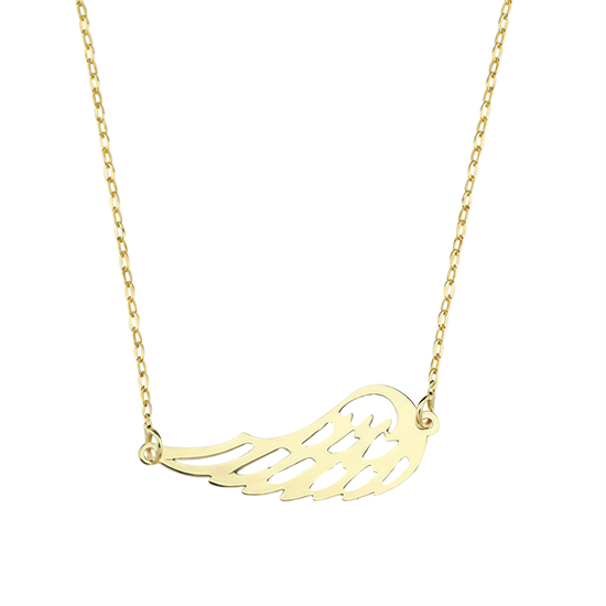 Melek Kanadı 14 Ayar Altın Kolye