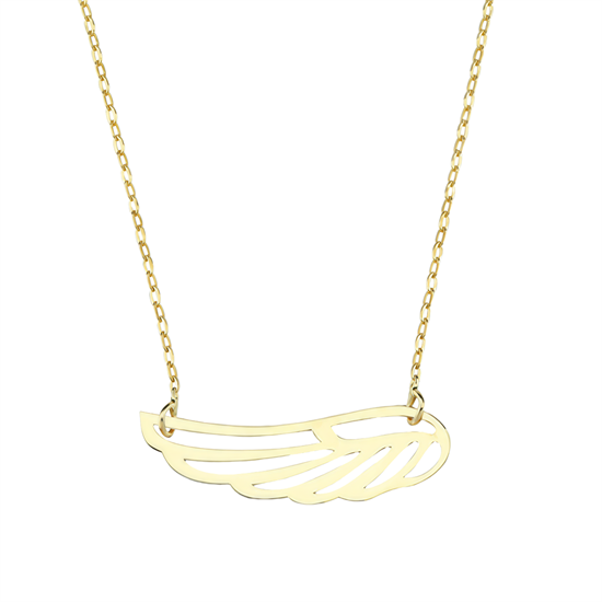 Melek Kanadı Kolye 14 Ayar Altın
