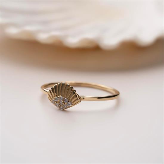 Midye 14 Ayar Altın Yüzük