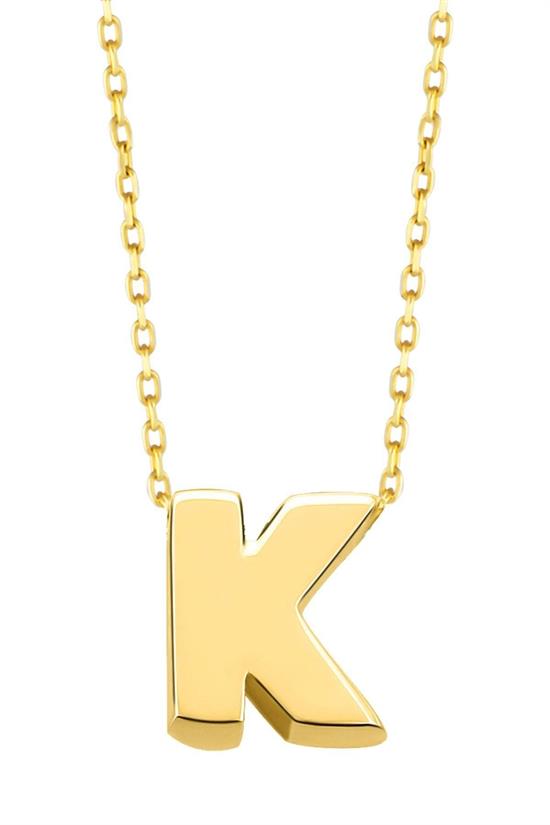 Minimal 0.7 Mm K Harfli Kolye 14 Ayar Altın