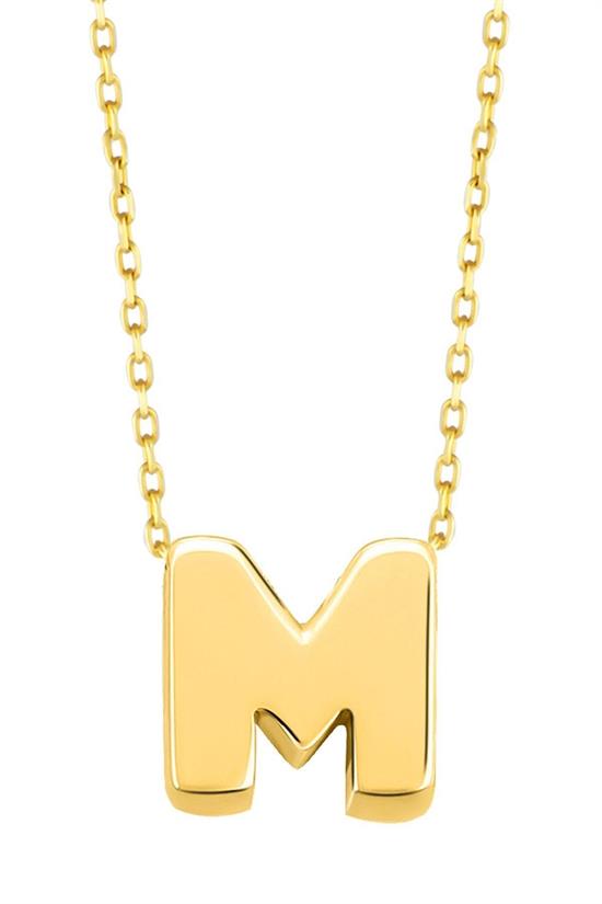 Minimal 0.7 Mm M Harfli Kolye 14 Ayar Altın